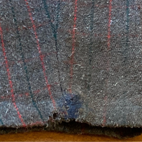 Vintage A-Kay Wool Plaid Windowpane Hunting Logging Work Pants Men's 36x28 - Picture 10 of 11